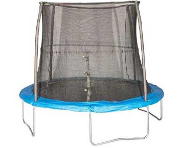 JumpKing 10 Foot Outdoor Trampoline and Safety Net Enclosure