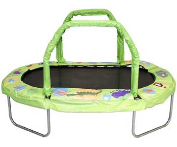 JumpKing-Mini-Oval-Trampoline-with-Green-Pad